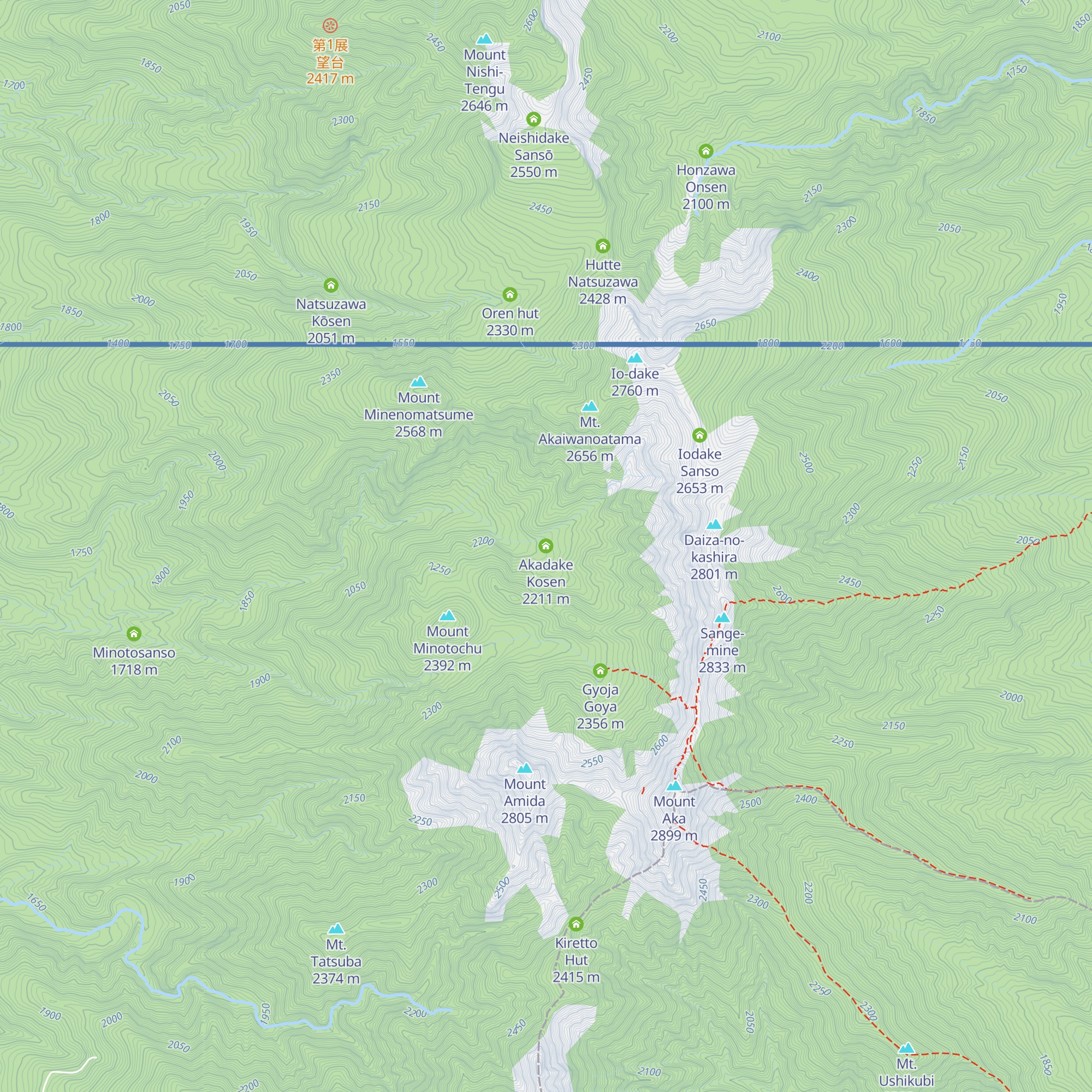 Akadake Kosen map
