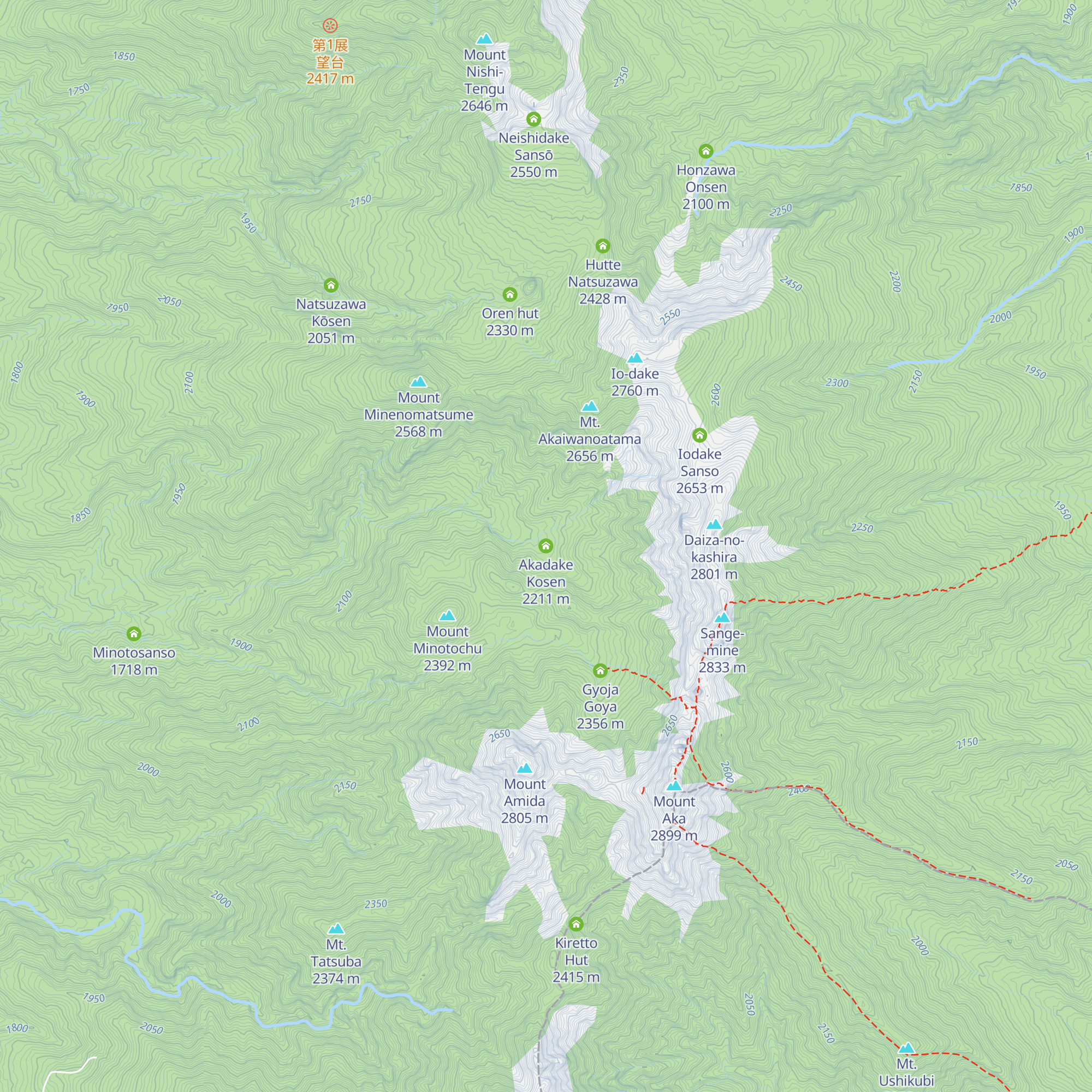 Akadake Kosen map