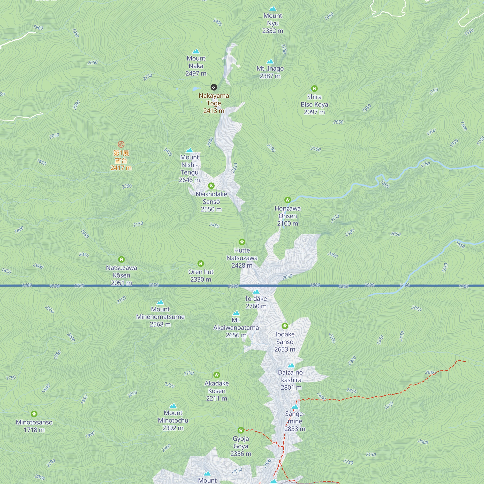 Hutte Natsuzawa map