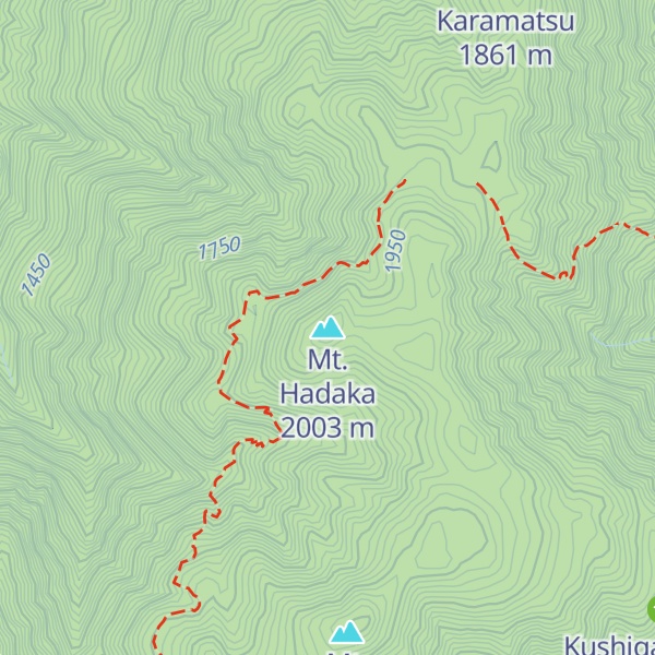 Map of Mt. Hadaka