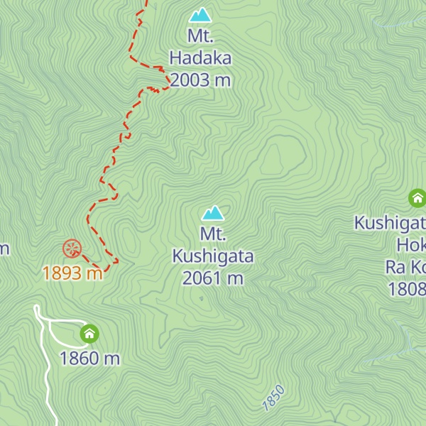 Map of Mt. Kushigata