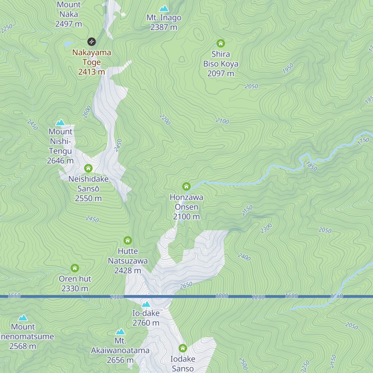 Honzawa Onsen map