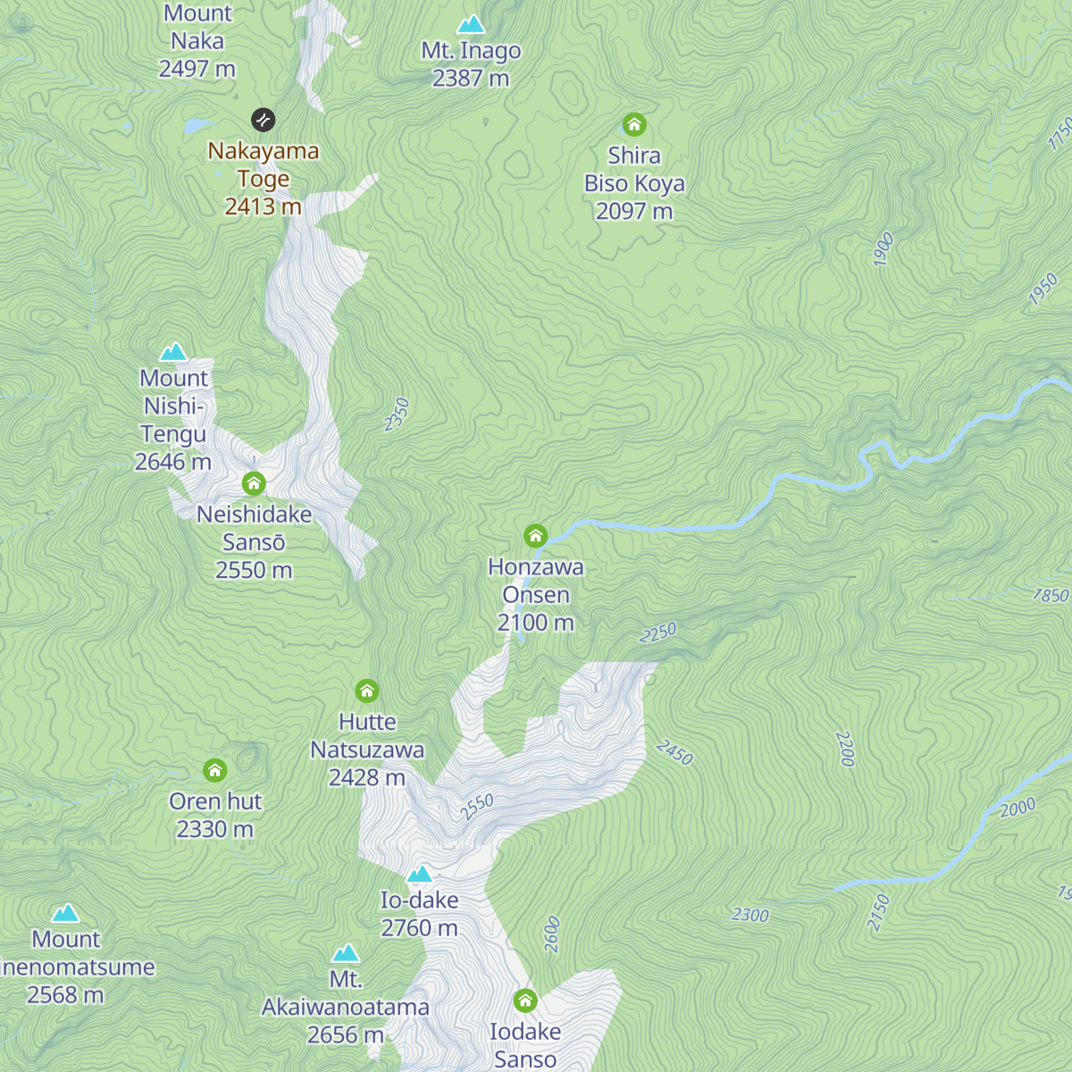 Honzawa Onsen map