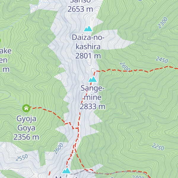 Map of Hoko-dake