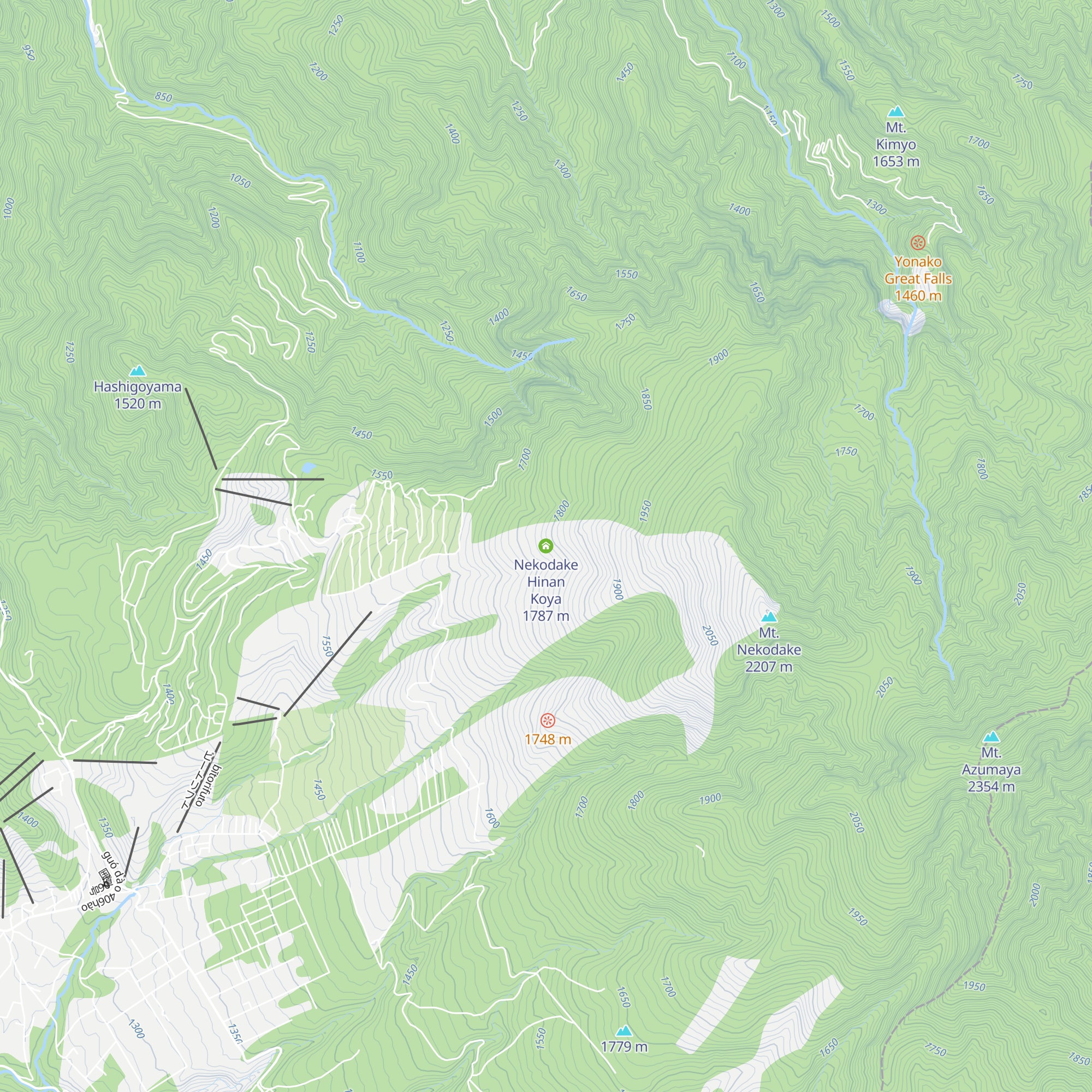 Nekodake Hinan Koya map