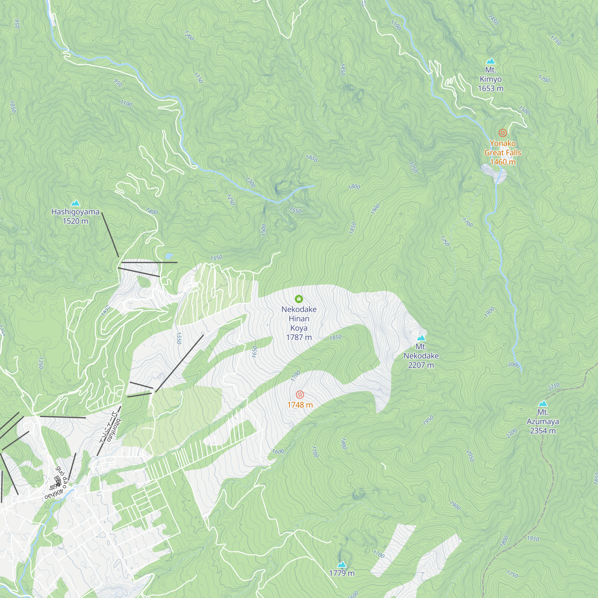 Nekodake Hinan Koya map