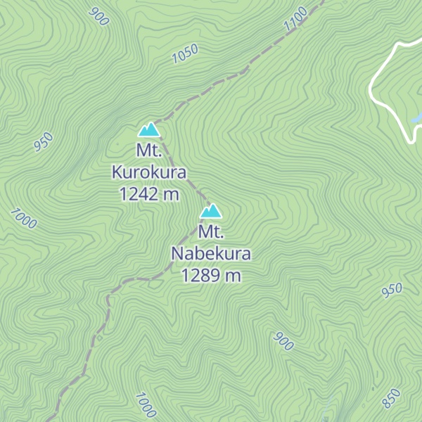 Map of Mt. Nabekura