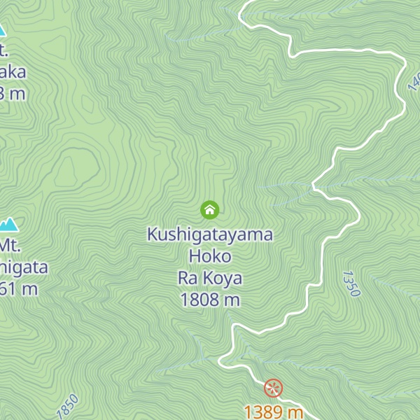 Map of Kushigatayama Hoko Ra Koya
