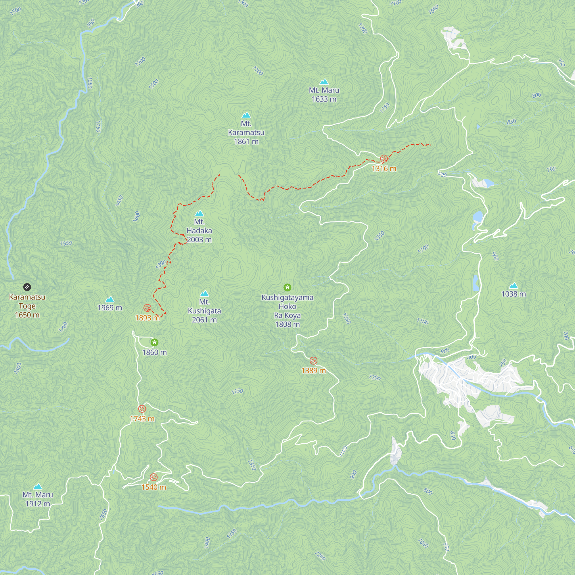Kushigatayama Hoko Ra Koya map