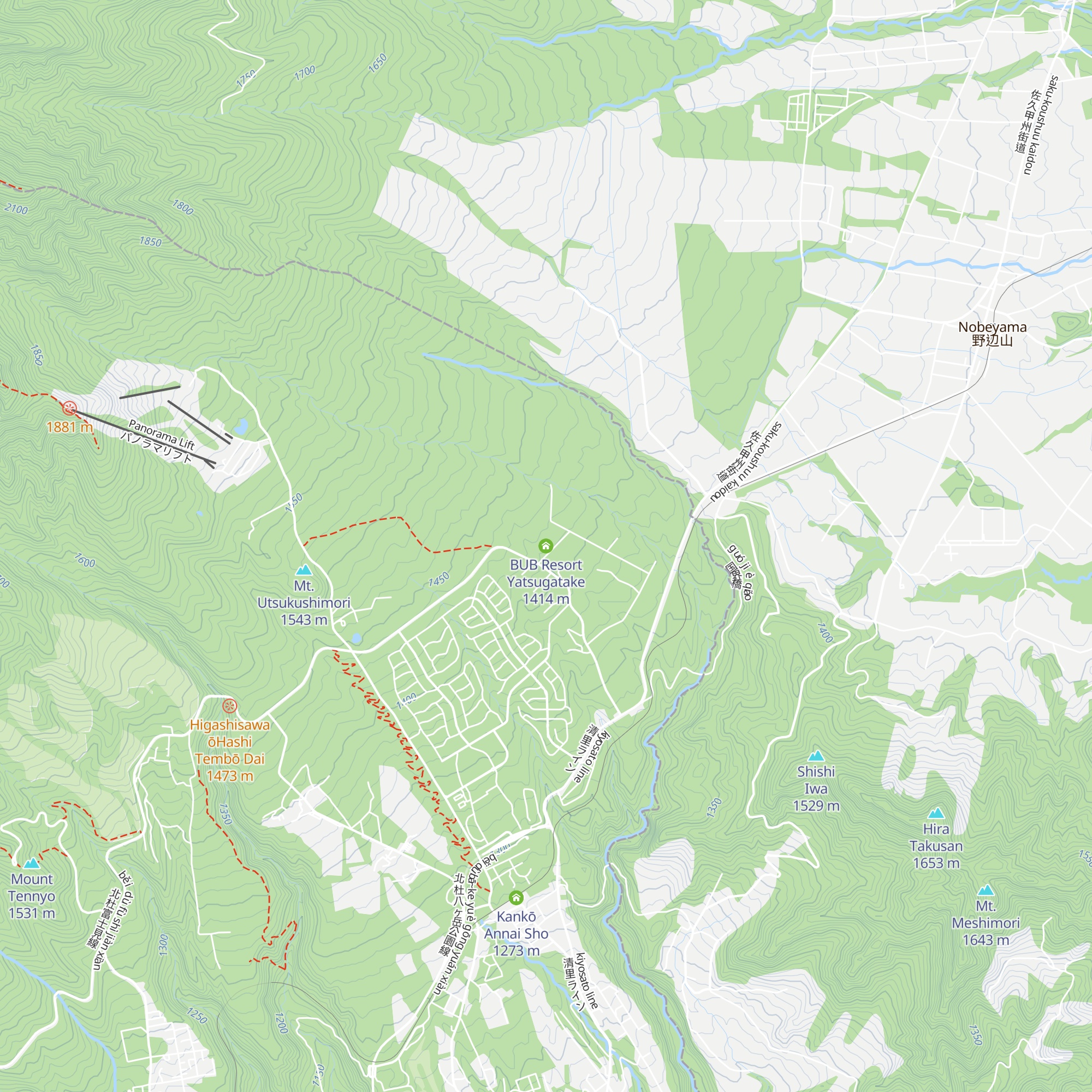 BUB Resort Yatsugatake map