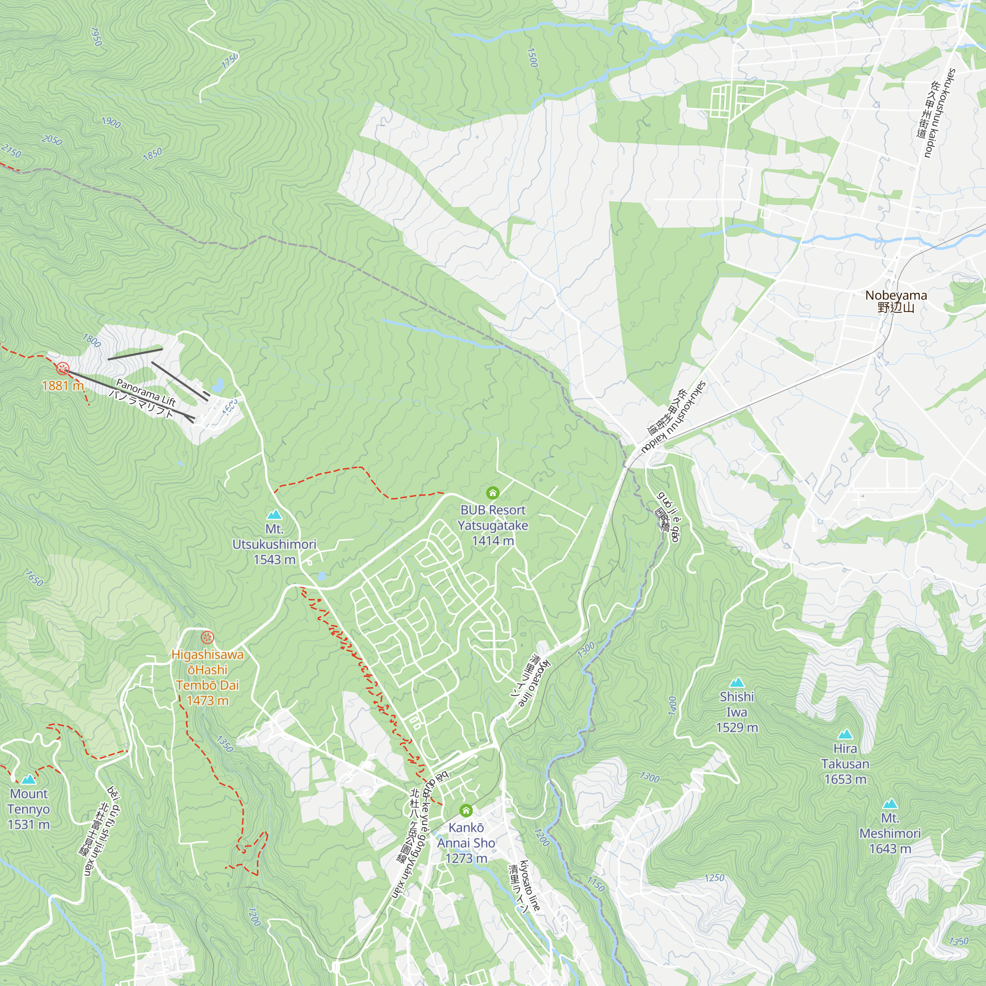 BUB Resort Yatsugatake map