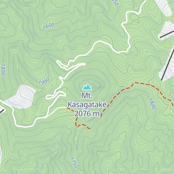 Map of Mt. Kasagatake