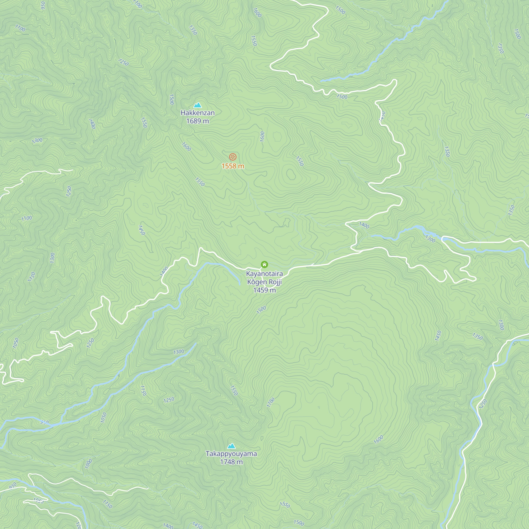 Kayanotaira Kōgen Rojji map