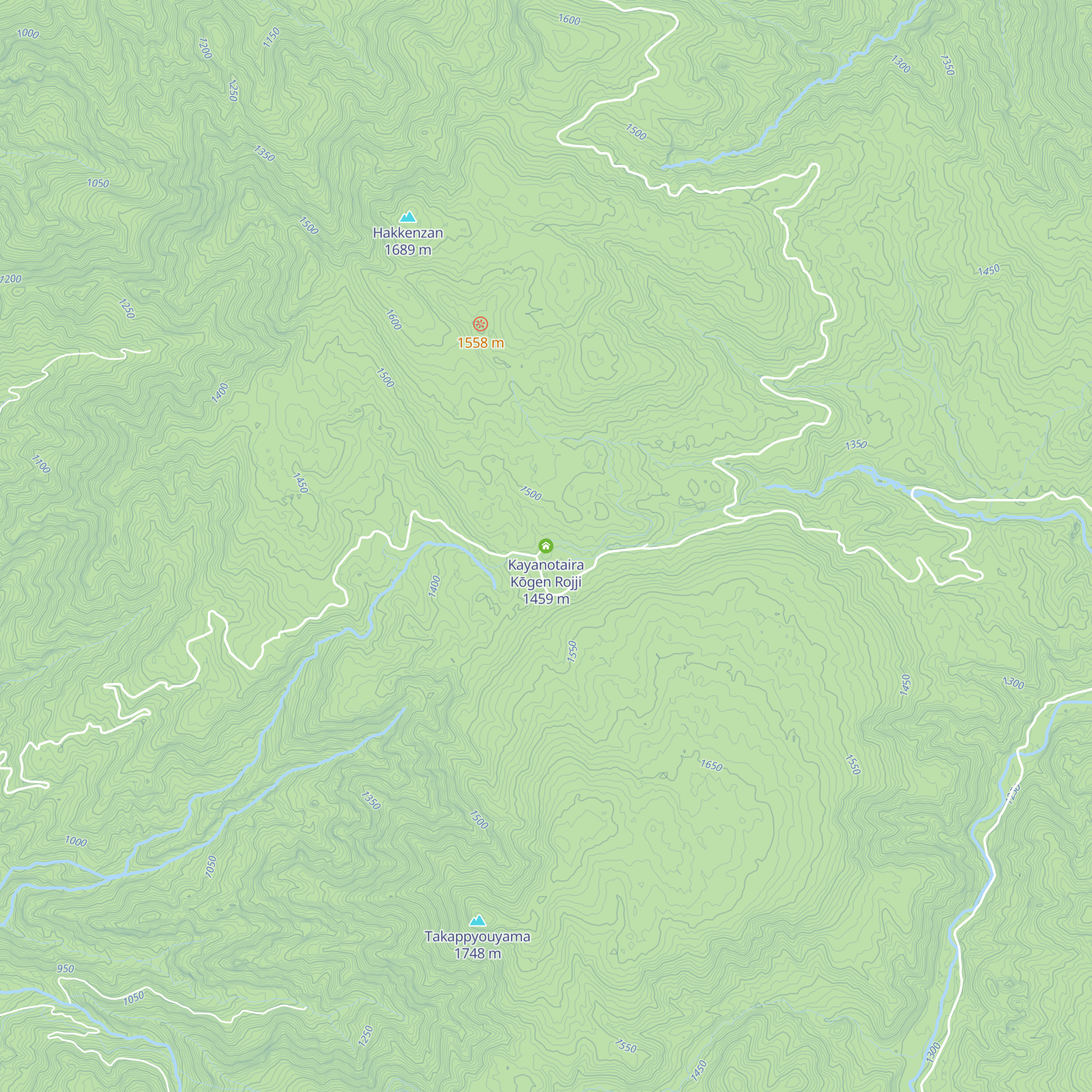 Kayanotaira Kōgen Rojji map