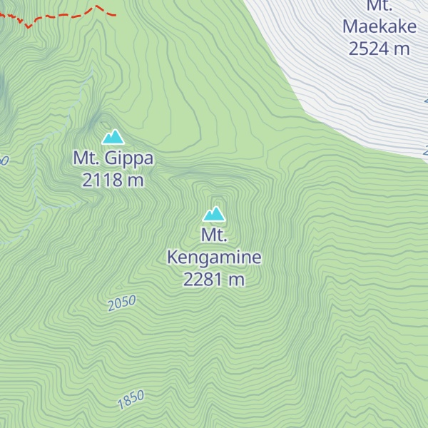 Map of Mt. Kengamine