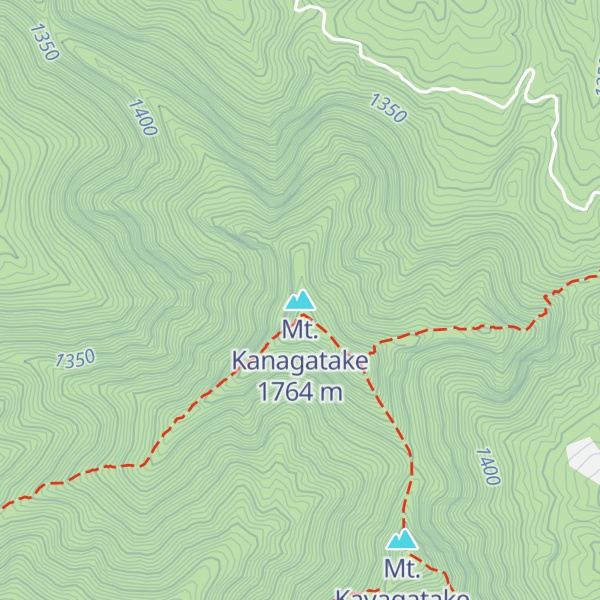 Map of Mt. Kanagatake