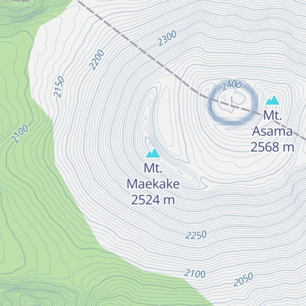 Map of Mt. Maekake