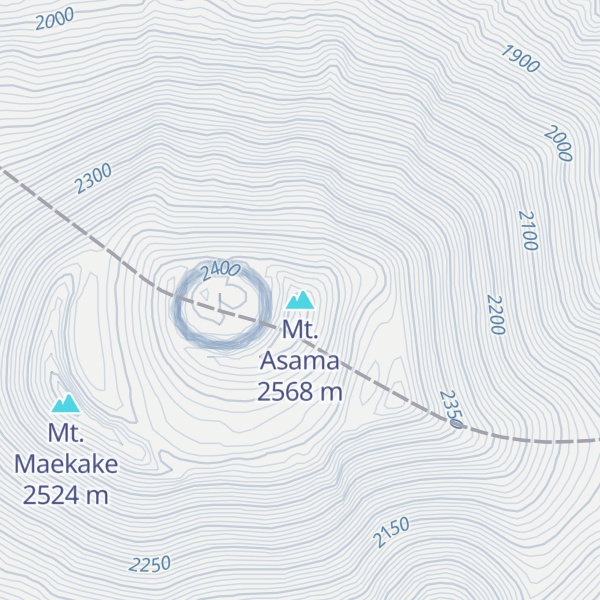 Map of Mt. Asama