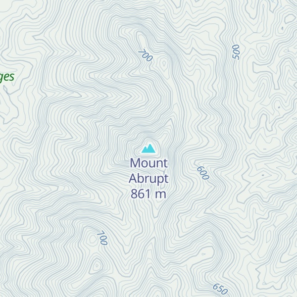 Map of Mount Abrupt