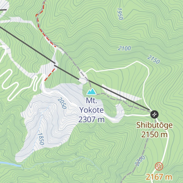 Map of Mt. Yokote