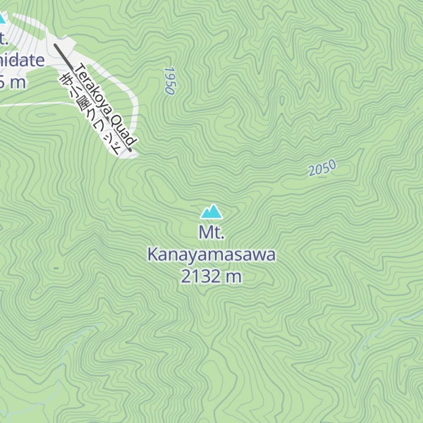 Map of Mt. Kanayamasawa