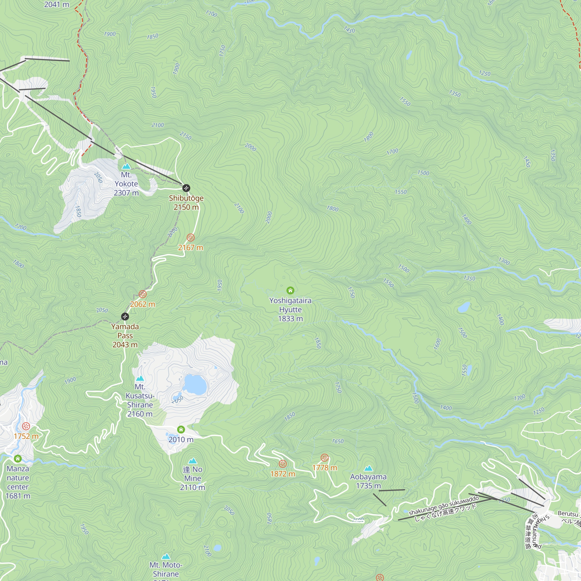 Yoshigataira Hyutte map
