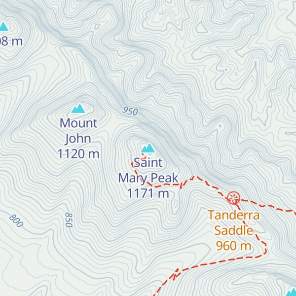 Map of Saint Mary Peak