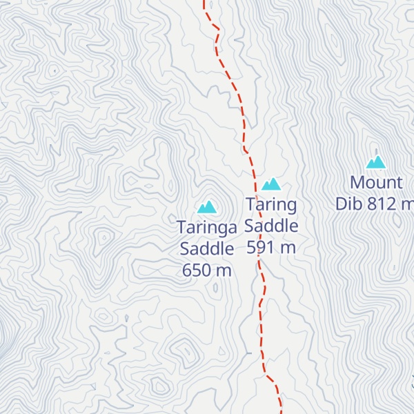 Map of Taringa Saddle