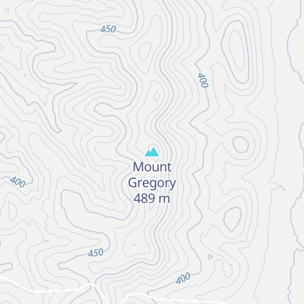 Map of Mount Gregory
