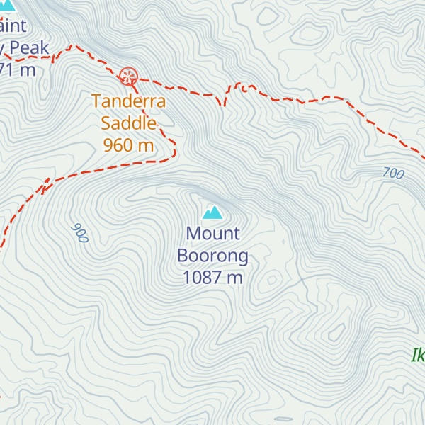 Map of Mount Boorong