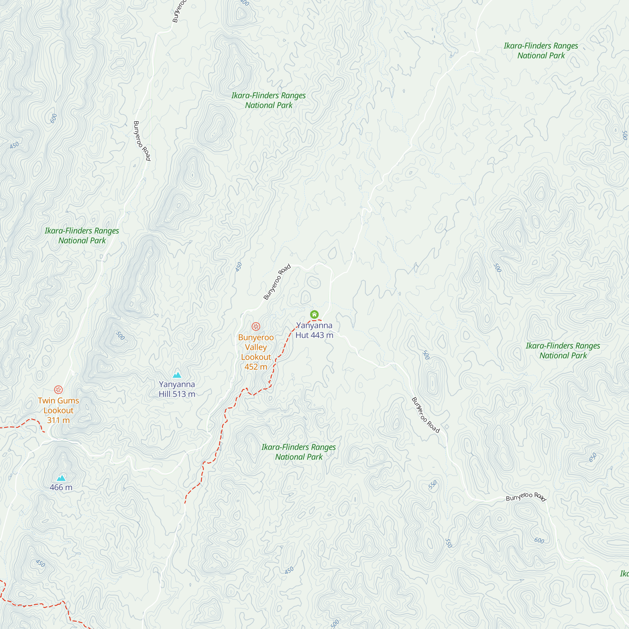 Yanyanna Hut map