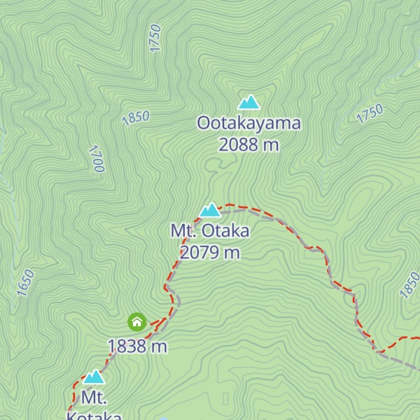 Map of Mt. Otaka