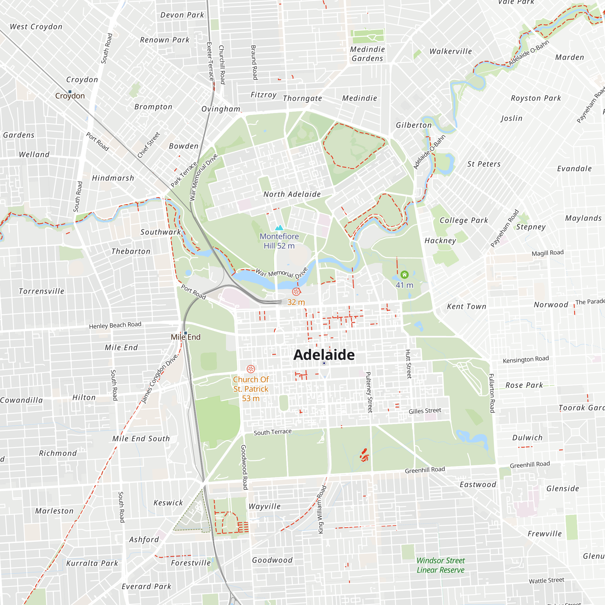 Adelaide Metro InfoCentre map