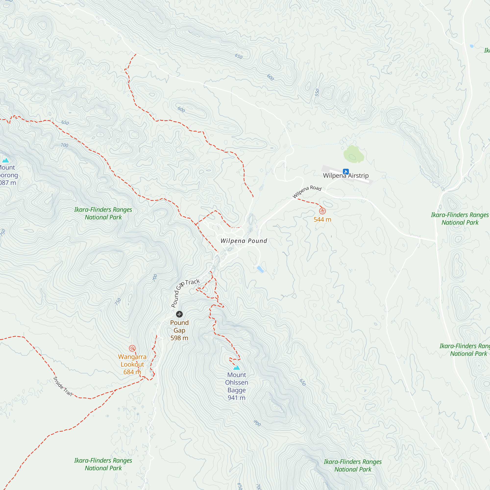 Wilpena Pound Visitor Centre map
