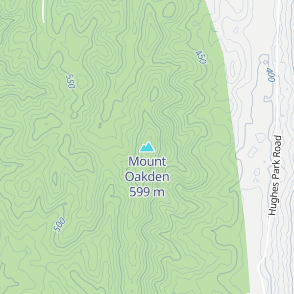 Map of Mount Oakden