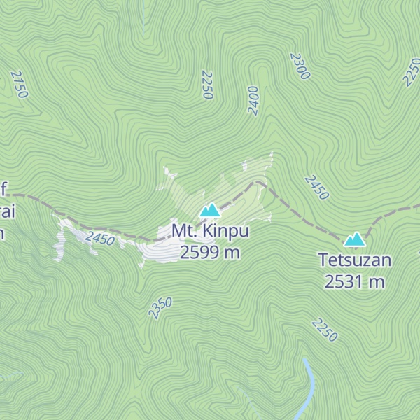 Map of Mt. Kinpu