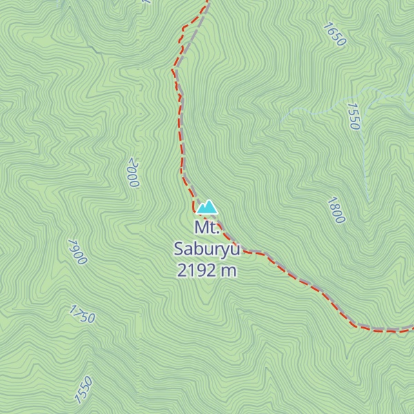 Map of Mt. Saburyu