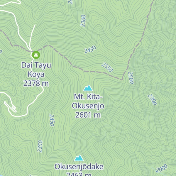 Map of Mt. Kita-Okusenjo