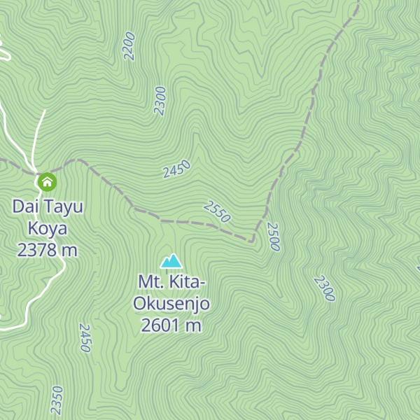 Map of Mt. Kokushigatake