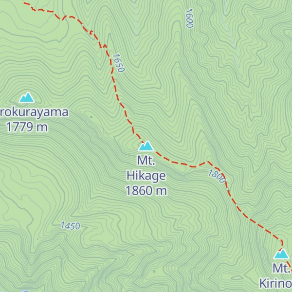 Map of Mt. Hikage