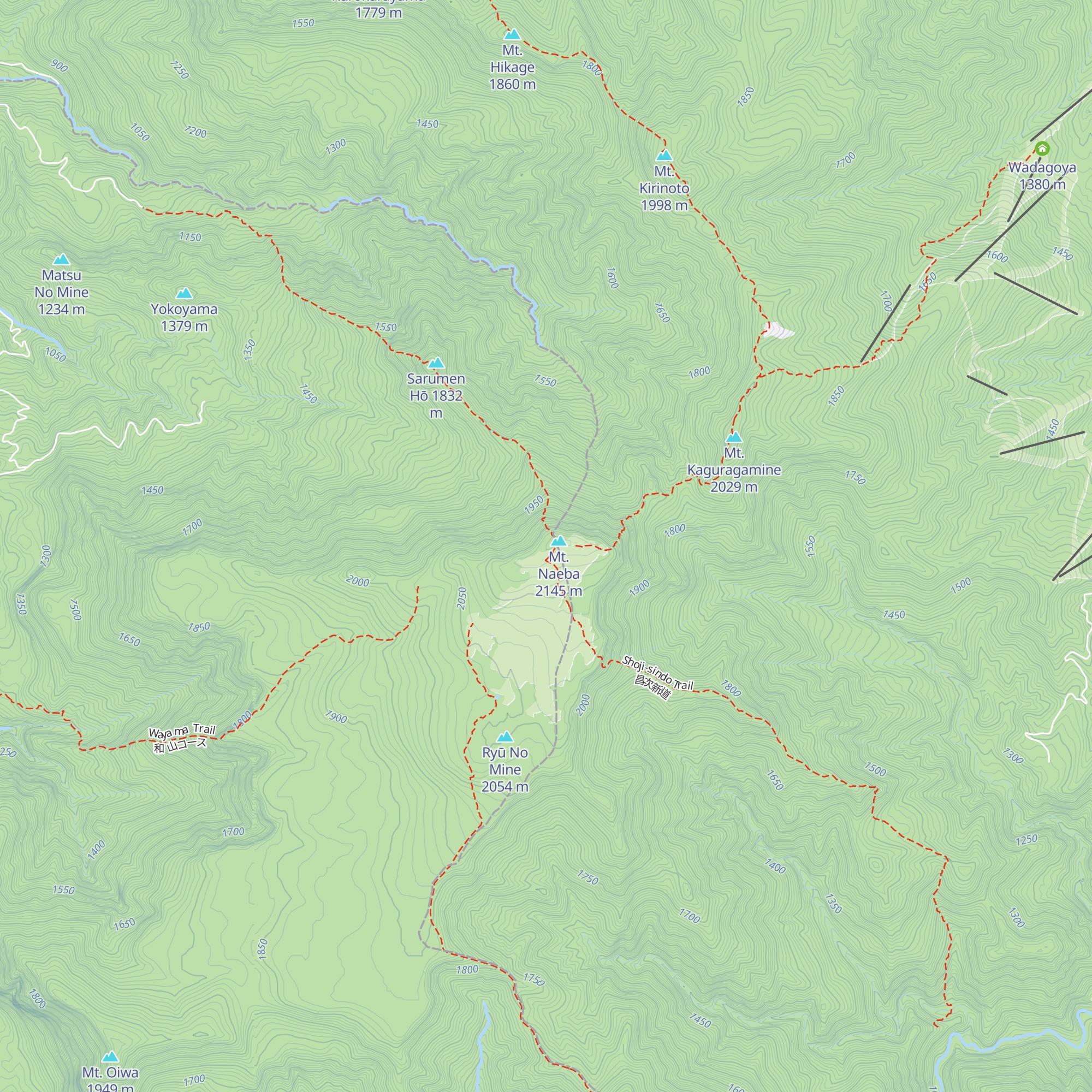 Naeba Sanchō Hyutte map