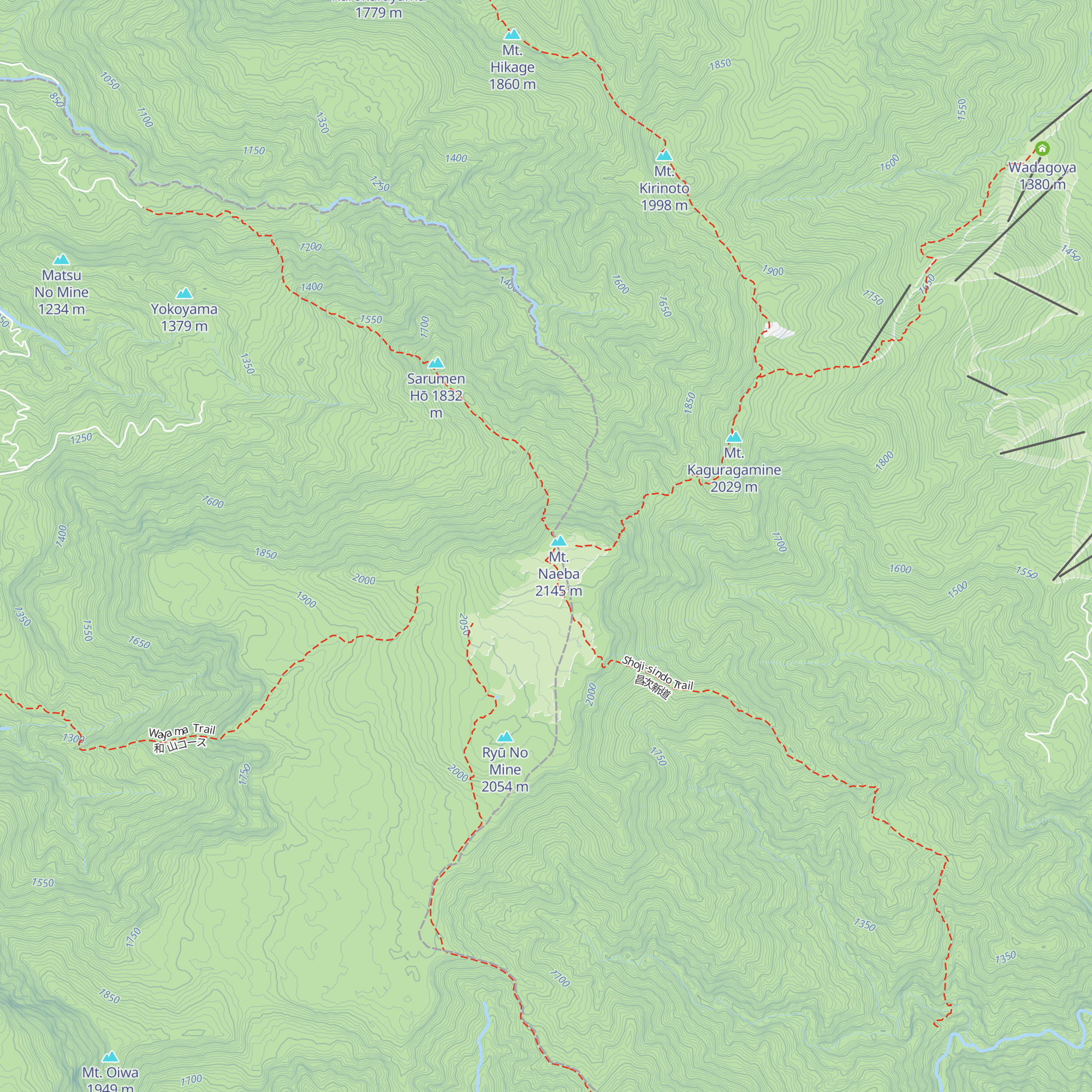Naeba Sanchō Hyutte map