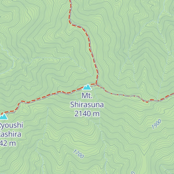 Map of Mt. Shirasuna