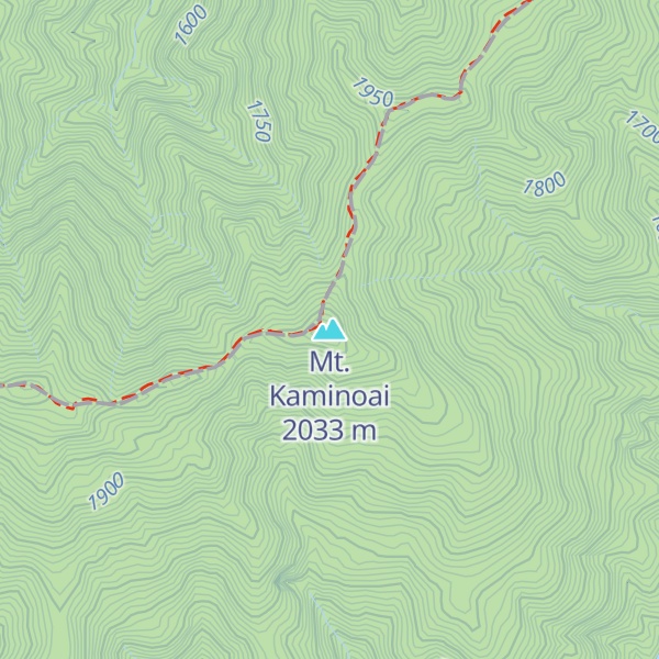 Map of Mt. Kaminoai