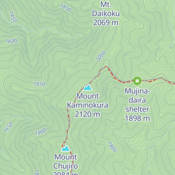 Map of Mount Kaminokura