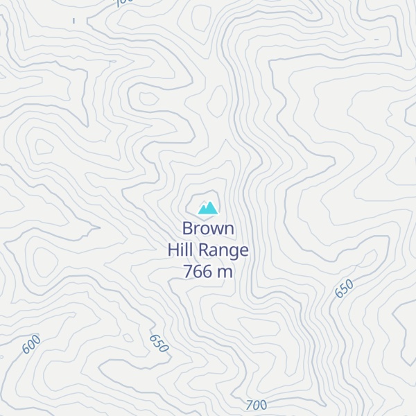 Map of Brown Hill Range