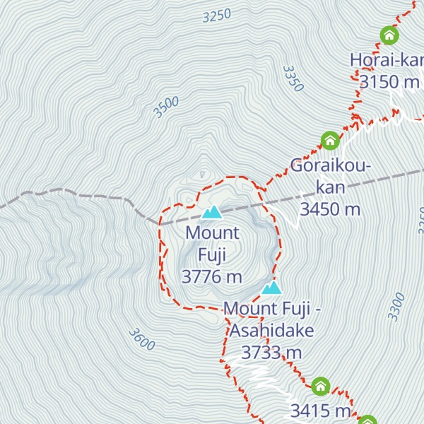 Map of Mount Fuji