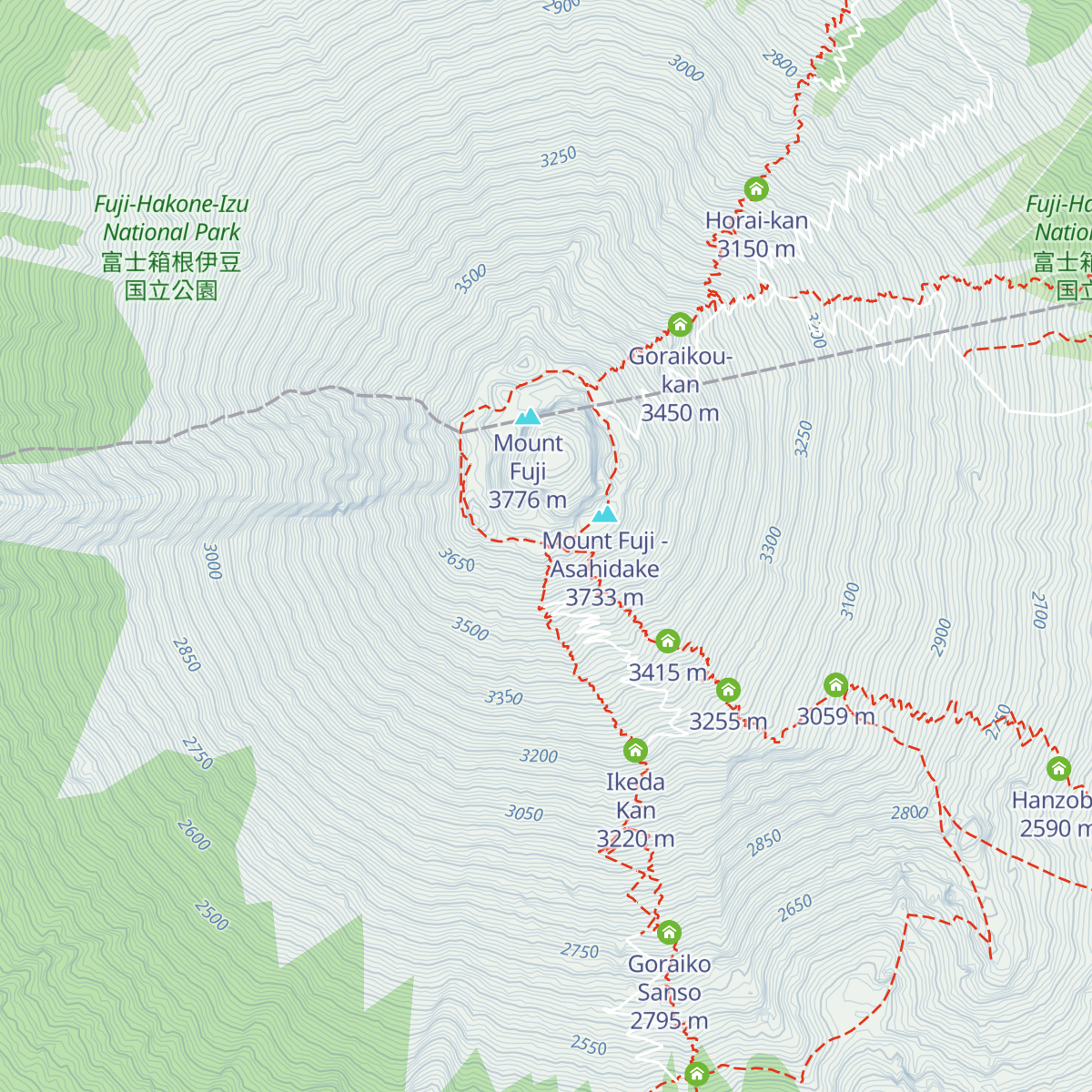 Chojo Fuji Kan map
