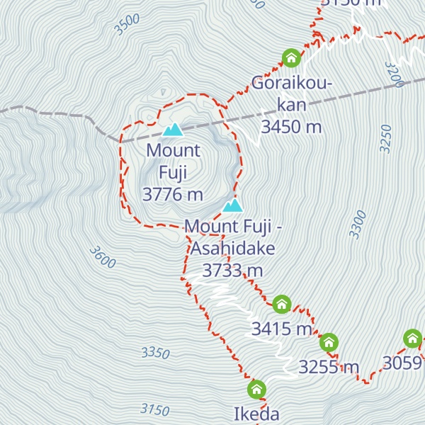 Map of Mount Fuji - Sengendake