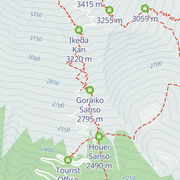 Map of Goraiko Sanso